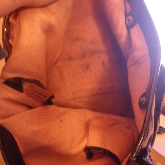 Dooney & Bourke❤Tote Shoulder Bag Black Patent Leather Gorgeous Bag - Picture 8 of 11